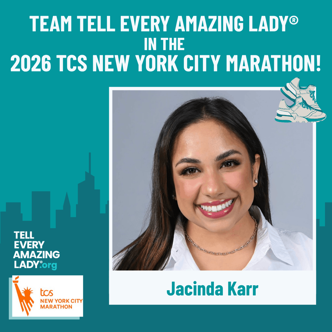 Meet jacinda running for team tell every amazing lady® at the 2026 TCS New York City marathon